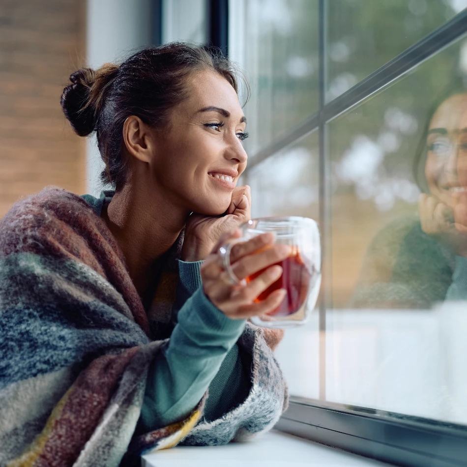 A warm, grounded moment reflecting the calm of therapy